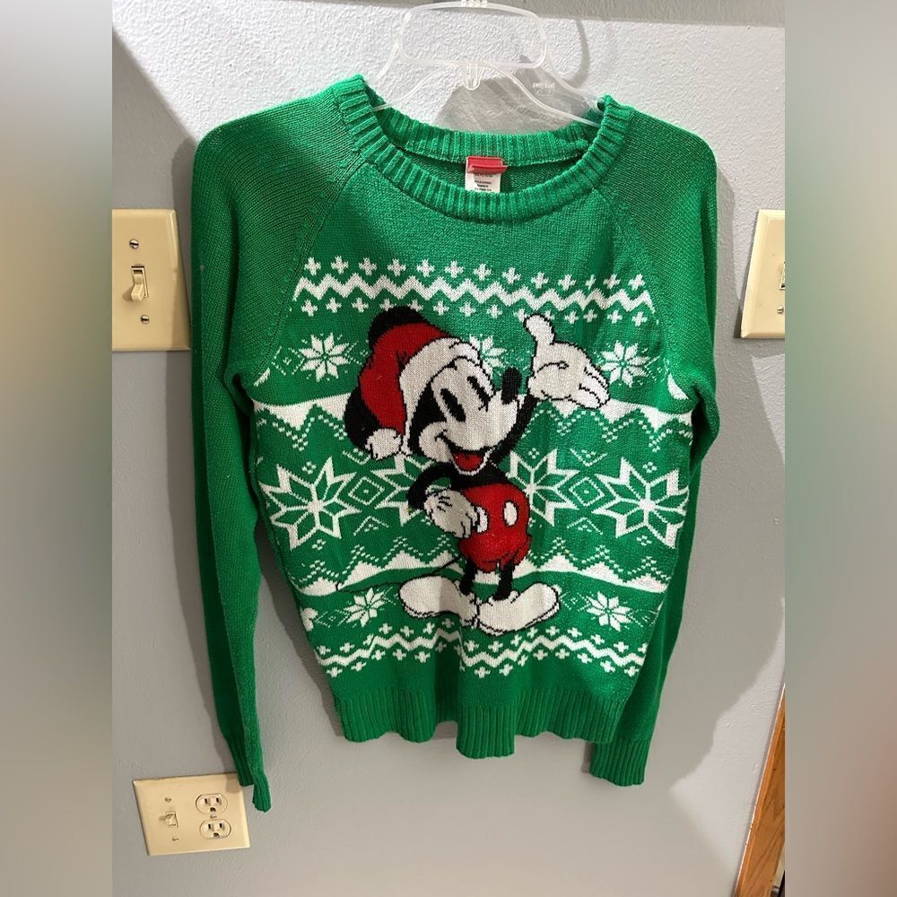 Disney Mickey Mouse Christmas Crewneck Sweater Size Medium
